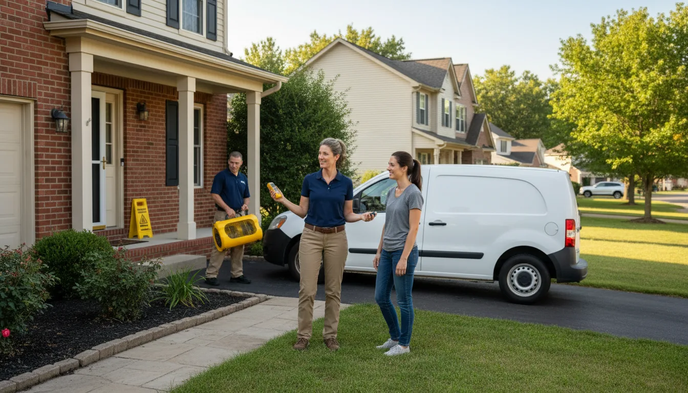 Residential water damage restoration in Jerome, PA